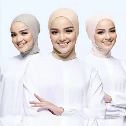 2025 New Popular High Quality Adjustable Four-Way Stretch Breathable Spring Muslim Hijab Inner Cap Under Scarf