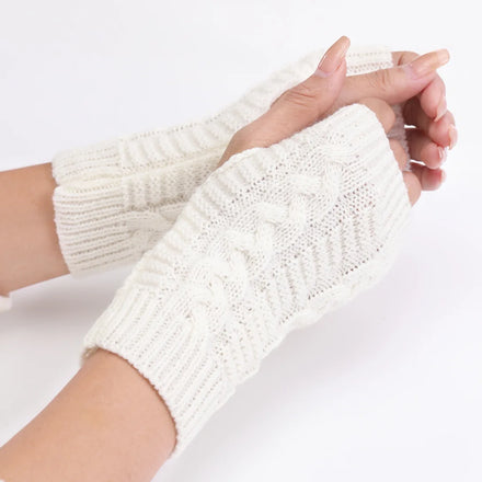 Long Fingerless Gloves Women Mitten Winter Arm Warmer Knitted Arm Sleeve Fine Casual Soft Girls Goth Clothes Punk Gothic Gloves