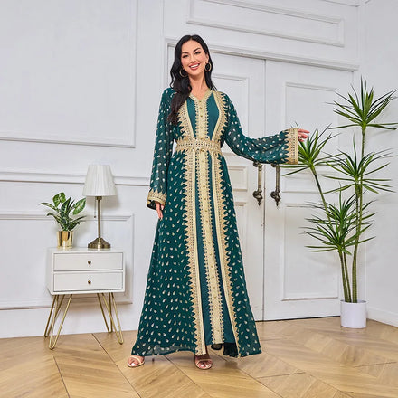 MT091 Kaftans Moroccan Dubai Muslim Desgin Turkey Abaya in Dubai Solid Dresses for Ramadan