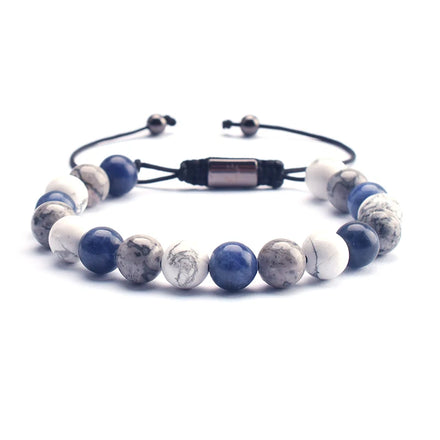 Fashion Designer Jewelry Christmas Gifts Crystals Healing Stones Beads Adjustable Gemstone Rope Braid Bracelet