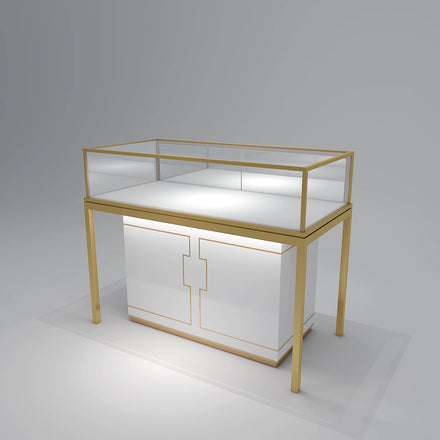 Custom Factory Price Modern Retail Shop Wood Glass Counter Stand Luxury Jewelry Showcase Display Cabinet