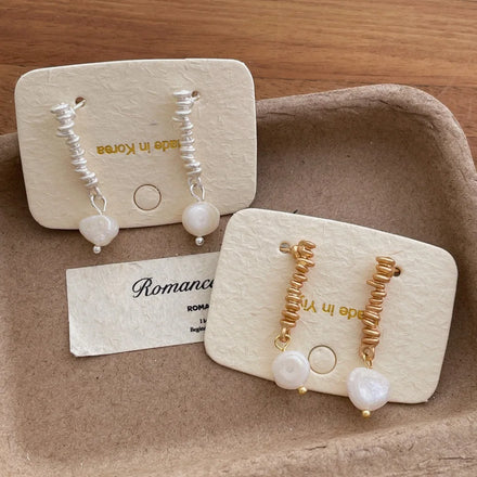 New Arrival Pearl Earrings Fashionable Drop Earrings Elegant Minimalist Vintage Earring for Women Gift