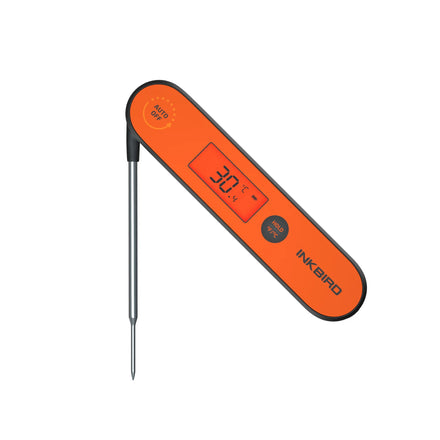Inkbird Orange Instant Read Digital Food Thermometer Waterproof IPX5 IHT-1P for Grill