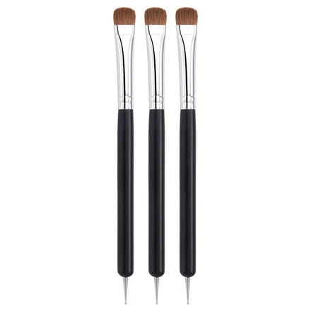 Professional Kolinsky Sable Brush 2 Way Acrylic French Manicure Design Nail Art Brush Bend Nail Dotting Pen