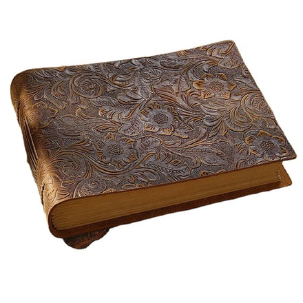 Genuine Leather Creative Diary Notebook Recycle Journaling Private Hand-Stitched Top Layer Leather Writing Planner Gift