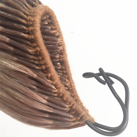 Korean Knotted Hair Cotton Hair Extension 200 Strands Plastic Band