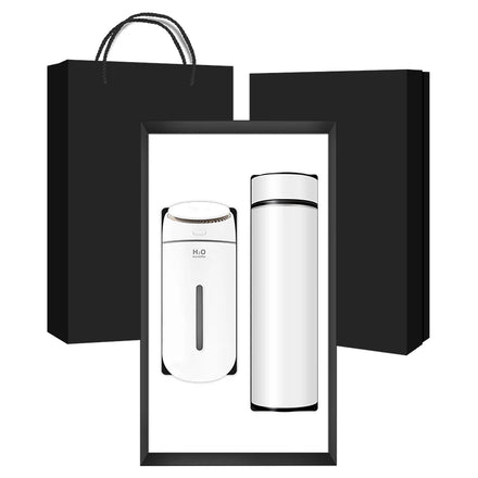 Luxury Corporate Gift Set Customisable Light Humidifier with Temperature Display and Vacuum Flask Ready for Promotional Use
