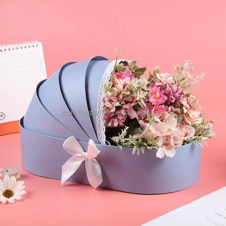 Creative Basket-Shaped Paper Boxes for Baby Shower Gifts for Flower and Chocolate Packaging with Embossing and UV Coating