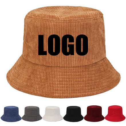 Adjustable Large Plush Winter Corduroy Bucket Hat for Fishing Skiing Parties Casual Outings Cycling Daily Use with Custom Logo