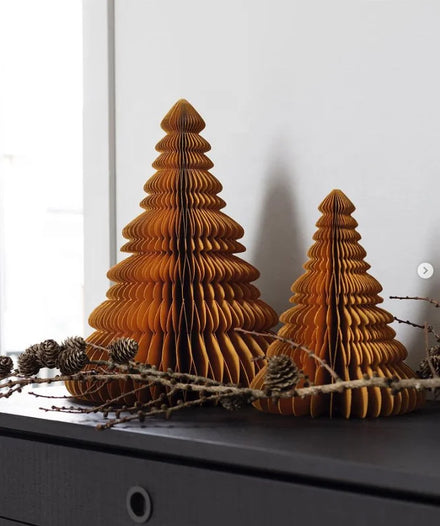 Customized Size Multi Color Eco-friendly Paper Honeycomb Christmas Tree Ornaments for Home Christmas Decoration