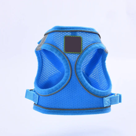 New Style Custom Logo No Pull Adjustable Reflective Breathable Mesh Air Pet Dog Vest Harness with Leash