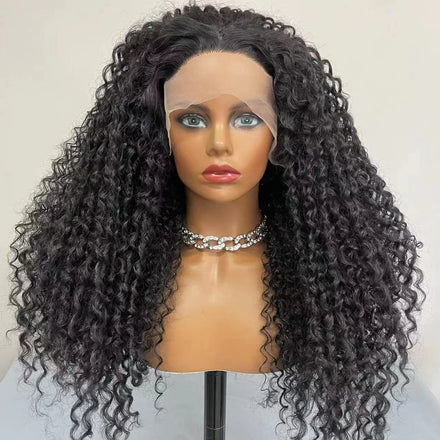 Wholesale Synthetic Wigs Front Lace 13*3 Long Afro Kinky Curly Heat Resistant Hair Afro Wigs for Black Women