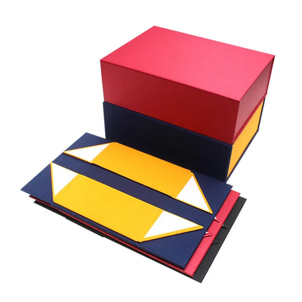 Custom Printed Grey Cardboard Rigid Packaging Folding Magnetic Box Collapsible Magnetic Box