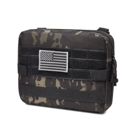 Outdoor Tactical Admin Molle Pouch Waterproof Horizontal Multi-Purpose Utility Gadget Gear Tool Bag for Magazine FlashlightMap