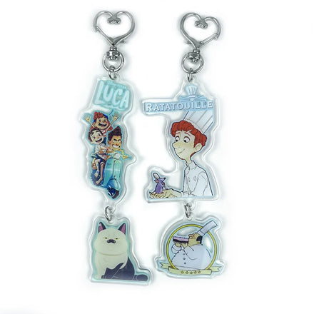 Custom Printed Double-sided Acrylic Charm Transparent Flash Epoxy Holographic Rainbow Acrylic Charm