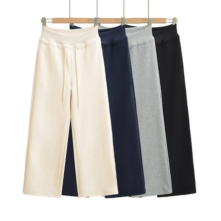 Women Solid Outdoor Drawstring Stylish Loose Soft Leisure Breathable Lightweight Nylon/Spandex Jogger Pants