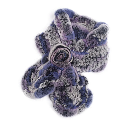 Customized New Brand Scarves Rex Rabbit Fur Scarf Rex Rabbit Fur Scarf With Fur Ball