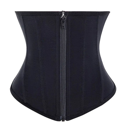 Longer Front Short Back Zip up Longline Corset Zipper Waist Trainer Trimmer Corset Women Slimming Shaper