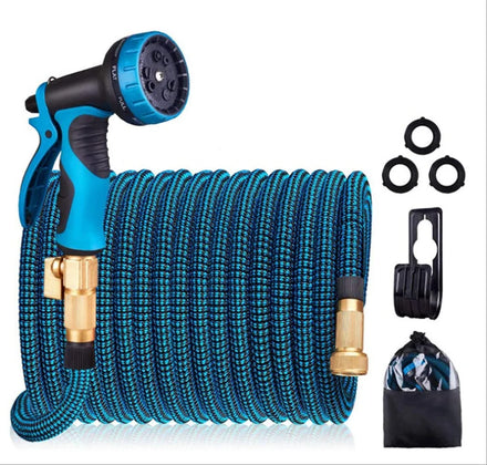50 ft Expandable Garden Hose Water Hose With 10 Function Nozzle and Durable 3-Layers Latex Water Hose With Solid Fitting
