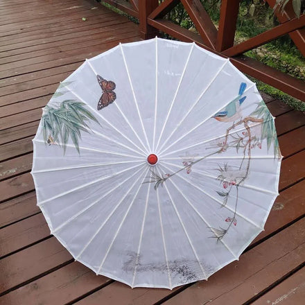 40 Colors Wedding Umbrella Supplier White Oil Paper Bamboo Dance Umbrella Art Deco Parasol Craft Umbrella Chinese Fabric Parasol