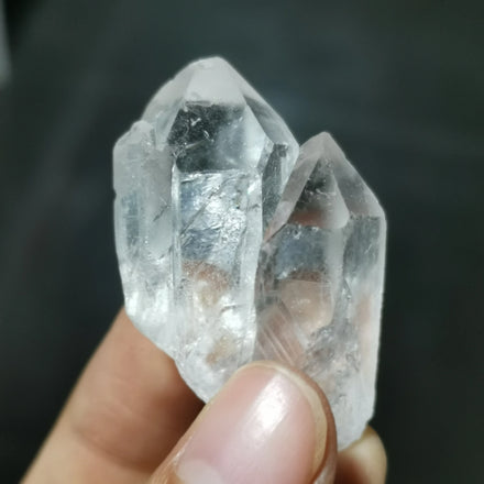 Rough Clear Quartz Cluster Titanium Gemstone Spiritual Mineral Specimen