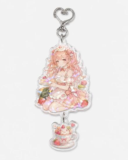 Acrylic Keychains Custom Holographic Epoxy Resin Promotional Gifts Personalized Printed Acrylic Charms