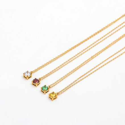 Fenny 18K Gold Plated Non Tarnish Colorful Dainty Elegant Pendant Necklace for Women Stainless Steel Jewelry Wholesale