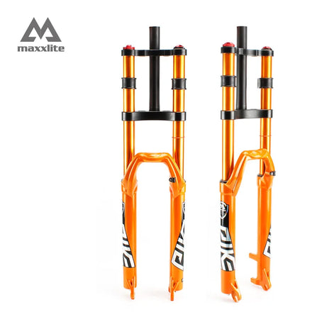 Maxxlite 26/27.5/29er MTB Mountain Bicycle Front Suspension Air Forks Double Shoulder with QR Bike Compatibility