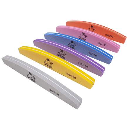 Wholesale OEM/ODM Premium Material 100/180 Grit Colorful Sponge Nail File Buffer With Private Label