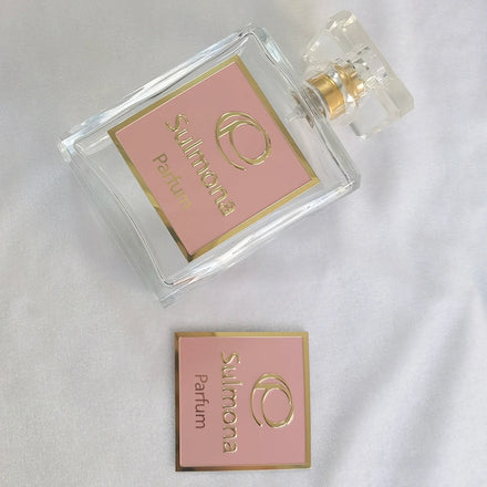 Customised Aluminum Waterproof 3D Perfume Labels for Perfume Oil Bottles Packaging Skin Care & Shampoo