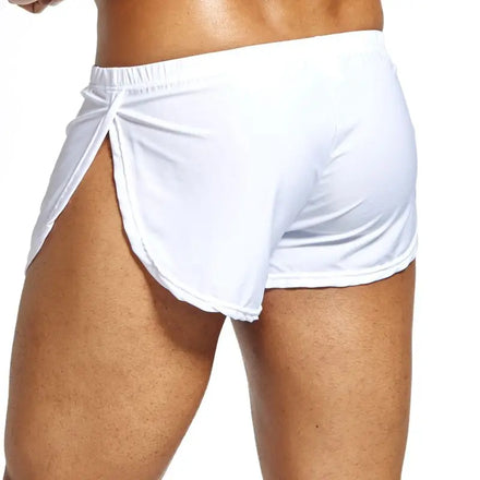 Sexy Vents Breathable Knitted Men's Underwear Fashion Low-Rise Solid Color 100% Polyester Eco-Friendly Boxers Briefs