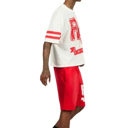 KY Crew Neck Screen Printed Tshirt 280 Gsm Oversized Tshirt Custom Men Tshirts High Quality Set Shorts Outfits