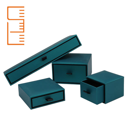 Eco-Friendly Jewelry Box Gift Drawer Custom Jewellery Packaging Sliding Jewelry Set for Bracelet Necklace PU/Velvet Leather