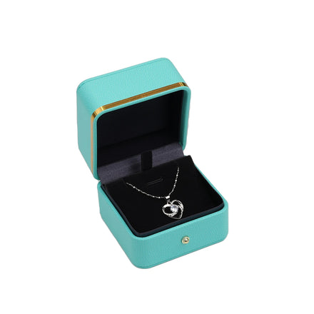 Custom PU/Velvet Leather Double Ring Bracelet Earring Ring Necklace Gift Jewelry Packaging Box Logo Customizable Surface Finish