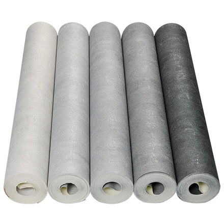 Plain Solid Grey PVC Wallpaper Home Decor Wall Coating Paper Rolls