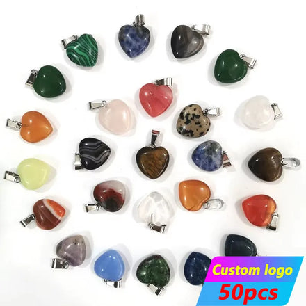 Crystal Jewellery Natural Rose Quartz Raw Gemstone SemiPrecious Stone Mini Opal Sacred Silver love Heart Shape Pendant Necklace