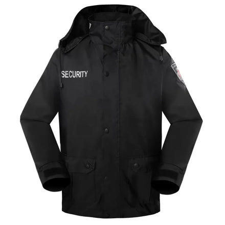 CF22 Security Jacket Georgia Security Detective Two Layers Polyester Black Winter Quilted Jacket