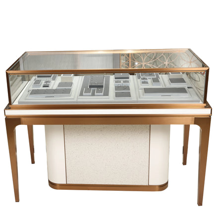 High-End Tower Showcase Free-Standing Custom Jewelry Showcase Jewelry Store Showroom New Design