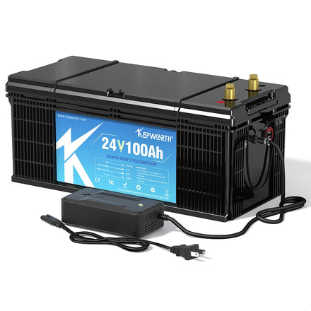 Europe Stock Kepworth 24v 100Ah Solar Energy Battery Lifepo4 2560wh Battery Pack 25.6V 100Ah Lithium Iron Phosphate Battery