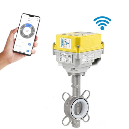 AIBO Electric butterfly Valve Stainless Steel and Cast Iron Wafer Type WiFi Control Optional.