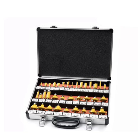 100PCS Aluminium case Multi Wood Carbidetipped Router Bits Sets for Woodworking Router Bits Sets