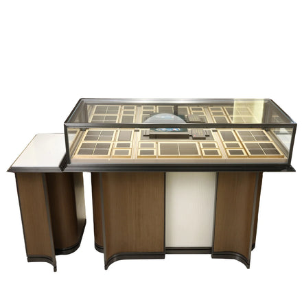 Free Shipping New Style Jewelry Display Tabley Shop Glass Cabinet Frame Showcase Lights Jewellery Shop