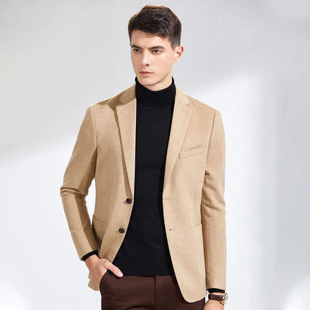 Men's Casual Suit 2025 New Autumn and Winter Luxury Business Suit Top Youth Solid Color Suit Coat Gentleman Jacket