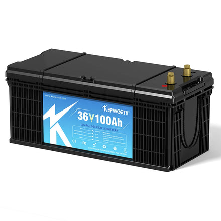 EU/USA Stock Kepworth 36v 100ah Smart Lifepo4 Battery Pack With Bluetooth Deep Cycle Solar Rv Golf Cart Marine Battery 36v 100Ah