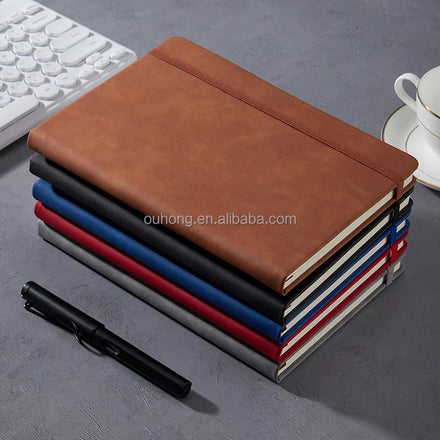 2026 Promotional Custom Logo Printed Leather Notebooks Bulk Manufacturer Hardcover Planner Journal Notebook