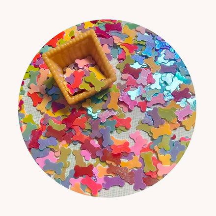 Mini Dog Bone Confetti Nails Glitter Sequins DIY Sewing Accessories for Slime Crafts & Nail Art Decoration Party Supplies