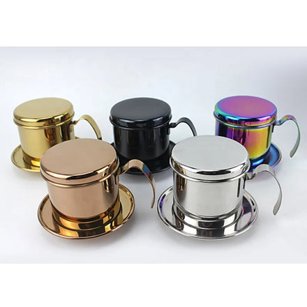 Reusable Strainer Cafeteira Vietnam Expresso Cup Paperless Stainless Steel Coffee Filter Drip Cup