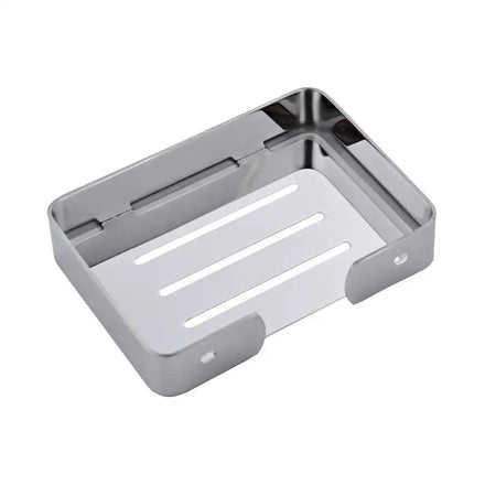 Modern Stainless Steel Soap Holder Sleek Wall-Mounted Design Drainage Rectangular Slots for Bathroom Use Available Wholesale