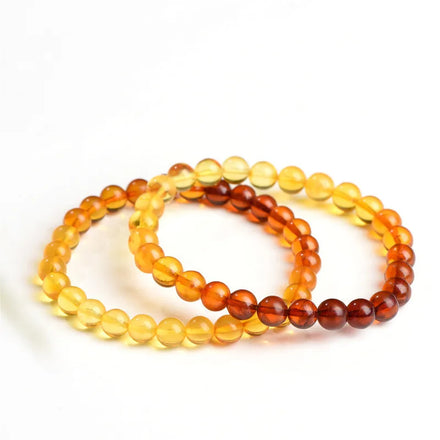 Wholesale Fashion Jewelry Bracelet Adjustable Round Bead Bracelet Gradual Natural Amber Bracelet