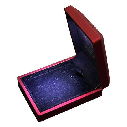 Customized Your Logo Luxury Red Square LED Small Necklace Box